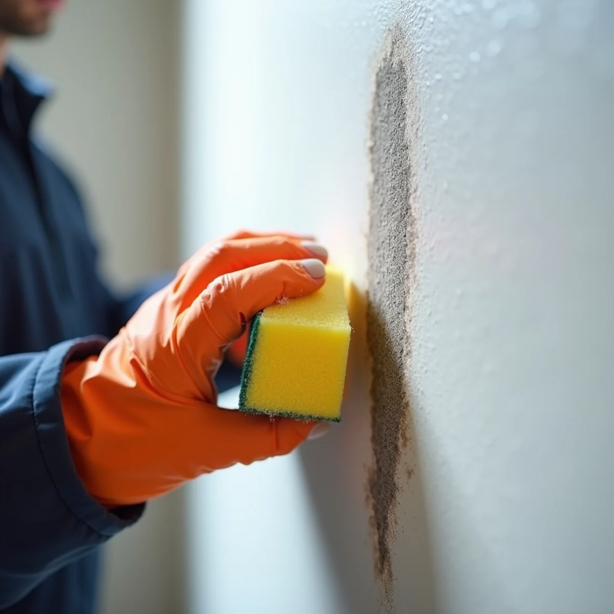 Clean, crisp substrate stripe lifted effortlessly using vulcanized rubber chemical sponge