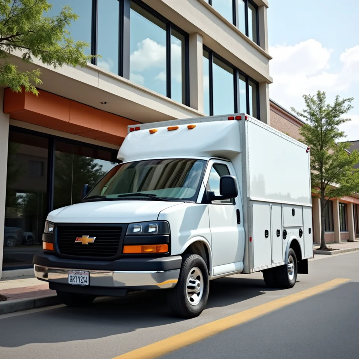Restoration service vehicle staged near Cicero Avenue commercial corridor in Crestwood